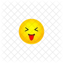 Visage Louchant Avec Smiley De Langue Emoji Sourire Icon