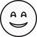 Visage Souriant Aux Yeux Souriants Icône