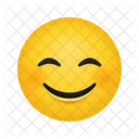 Visage Souriant Avec Des Yeux Souriants Emoji Emoticone Icône