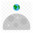Vista Da Lua Terra Vista Ícone