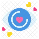 Vision Auge Liebe Herz Symbol