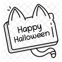 Halloween Tablero Letrero Icono