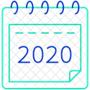 Vista Del Ano Calendario Calendario Ano Icono