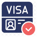 Visto Passaporte Imigracao Icon