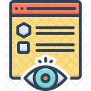 Visto Sitio Web Optica Icono
