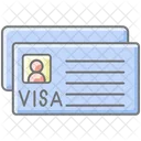 Visa Awesome Outline Icon Travel And Tour Icons Ícone