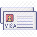 Visa Outline Fill Icon Travel And Tour Icons Ícone