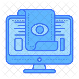 Visual Identity Icon - Download in Colored Outline Style
