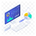 Visualisation Tableau De Bord Analyse Icon