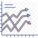 Analisis Visualizacion De Datos Grafico De Lineas Icono