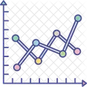Analisis Visualizacion De Datos Grafico De Lineas Icono