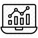 Visualizacion De Datos Analisis Grafico En Linea Icono