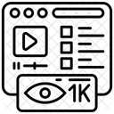 Visualizacoes K Visualizacao Tempo De Exibicao Ícone