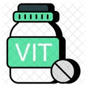 Vitamin Bottle Vitamin Jar Supplement Icon