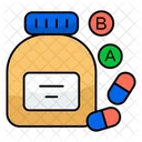 Vitamin Bottle Vitamin Jar Supplement Icon