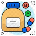 Vitamin Bottle Vitamin Jar Supplement Icon