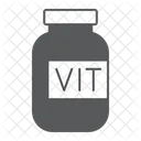Vitamin Bottle Supplement Icon