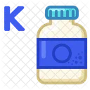 Icon Tablets Jar Vitamin K Medicne Health Icon