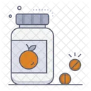 Vitamin Supplement Bottle Icon