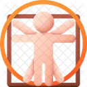 Vitruvian Man Anatomy Anthropology Icon