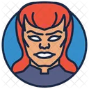 Viuda Negra Mujer Aterradora Villana Icono