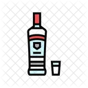 Vodka Bebida Botella Icono
