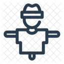 Vogelscheuche Bauernhof Ernte Symbol
