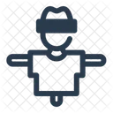 Vogelscheuche Bauernhof Ernte Symbol