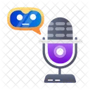 Voice Assistant Microphone Bot Icon