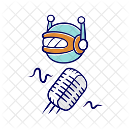 Voice bot Icon - Download in Colored Outline Style