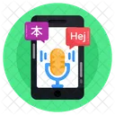 Voice Translator Voice Interpreter Mobile Translation App Icon