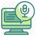 Voice Message Computer Monitor Icon