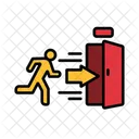 Voie Devacuation Evacuation Itineraire Icône