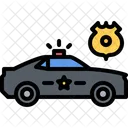 Machine Insigne Police Icône