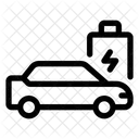 Batterie De Ligne Electrique Ev Icône