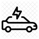Ligne Electrique Voiture Vehicule Icône