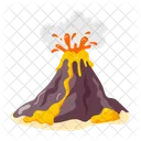 Volcan Eruption Lave Icon