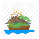 Volcano Mountain Volcanic Icon