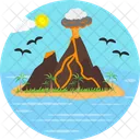 Volcano Volcanic Island Icon