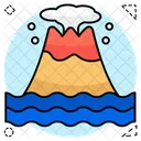 火山、噴火、標高 アイコン