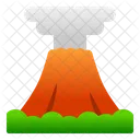 Volcano Mountain Landscape Icon
