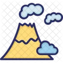 Volcano Weather Clouds Icon
