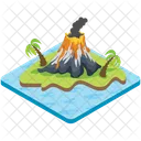 Volcano Volcanic Eruption Magma Icon