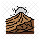 화산 바위 풍경 아이콘