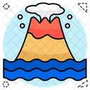 Volcano Eruption Elevation Icon