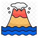 Volcano Eruption Elevation Icon