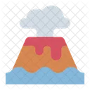 Volcano Eruption Mountain Icon