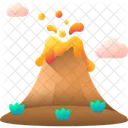 Volcano Eruption Nature Icon