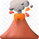 Volcano Eruption Nature Icon