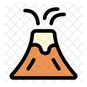 Volcano Mountain Lava Icon